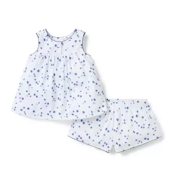 Janie and Jack Pajama Sets|Pajamas-Good Night Floral Pajama Set white floral