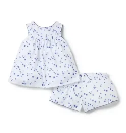 Janie and Jack Pajama Sets|Pajamas-Good Night Floral Pajama Set white floral