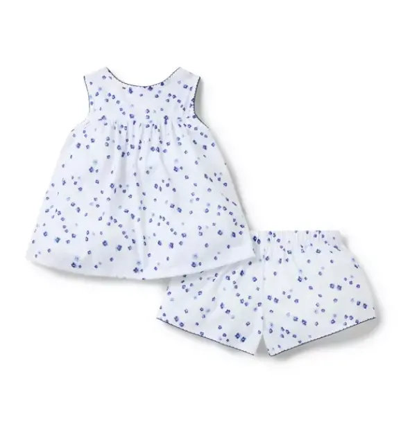 Janie and Jack Pajama Sets|Pajamas-Good Night Floral Pajama Set white floral