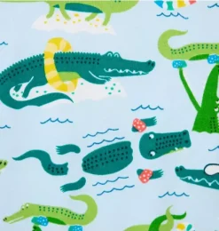 Janie and Jack Pajama Sets|Pajamas-Good Night Pajama In Alligator Pool Party light blue alligator