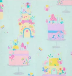 Janie and Jack Family Matching Pajamas|Pajamas-Good Night Pajama In Fairy Cakes light turquoise fairy cake
