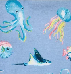 Janie and Jack Pajama Sets|Pajamas-Good Night Pajama In Sea Friends cloudy blue sea friends