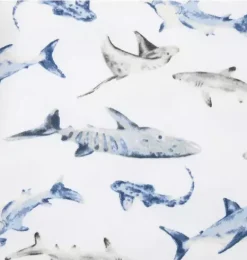 Janie and Jack Pajamas|Pajama Sets-Good Night Pajama In Shark Friends white shark friends