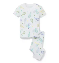 Janie and Jack Pajamas|Pajama Sets-Good Night Pajama In Tennis Racquet white tennis racquet