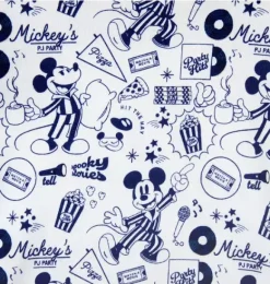 Janie and Jack Pajamas|Pajama Sets-Good Night Short Pajama In Disney Mickey Mouse Sleepover navy blue mickey mouse sleepover