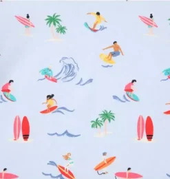 Janie and Jack Pajamas|Pajama Sets-Good Night Short Pajama In Surfer pale blue surfer