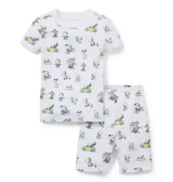 Janie and Jack Pajama Sets|Character Pajamas-Good Night Short Pajama In Peanuts Snoopy Vacation white snoopy vacation