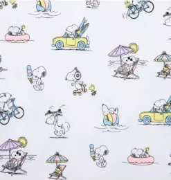 Janie and Jack Pajama Sets|Character Pajamas-Good Night Short Pajama In Peanuts Snoopy Vacation white snoopy vacation