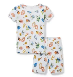 Janie and Jack Pajamas|Pajama Sets-Good Night Short Pajama In Tropical Vacation white tropical vacation