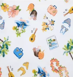 Janie and Jack Pajamas|Pajama Sets-Good Night Short Pajama In Tropical Vacation white tropical vacation