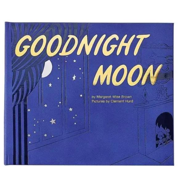 Janie and Jack Books-GOODNIGHT MOON LEATHER EDITION blue