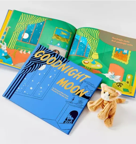 Janie and Jack Books-GOODNIGHT MOON LEATHER EDITION blue