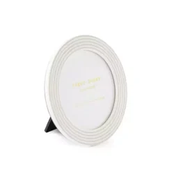 Janie and Jack Desk Accessories-Grey Stripe Round Frame multi