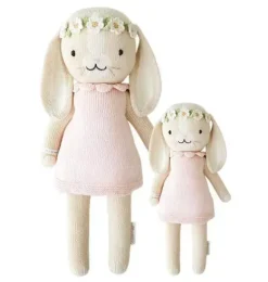 Janie and Jack Stuffed Animals-Hannah the bunny light/pastel pink