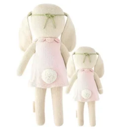 Janie and Jack Stuffed Animals-Hannah the bunny light/pastel pink