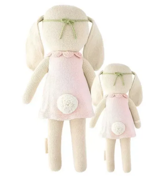Janie and Jack Stuffed Animals-Hannah the bunny light/pastel pink