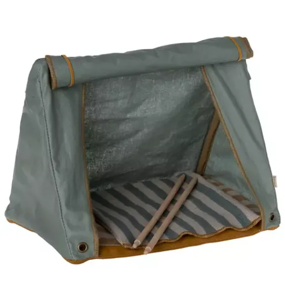 Janie and Jack Dolls-Happy Camper Tent, Mouse green