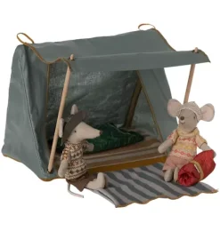Janie and Jack Dolls-Happy Camper Tent, Mouse green