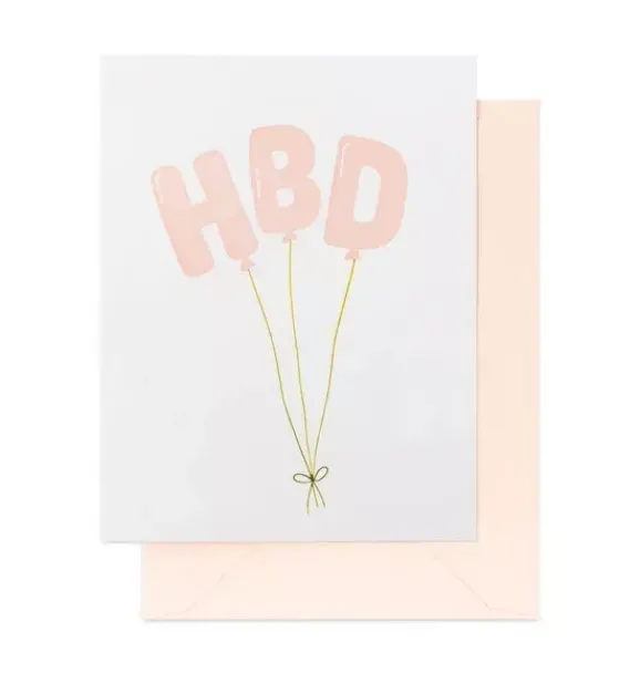 Janie and Jack Party Supplies|Stationery-HBD Balloons Greeting Card multi