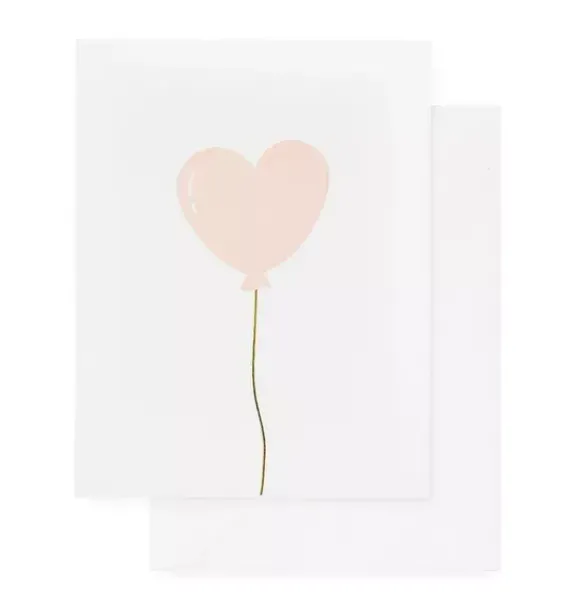 Janie and Jack Stationery-Heart Balloon Greeting Card multi