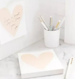 Janie and Jack Desk Accessories-Heart Desk Notepad multi
