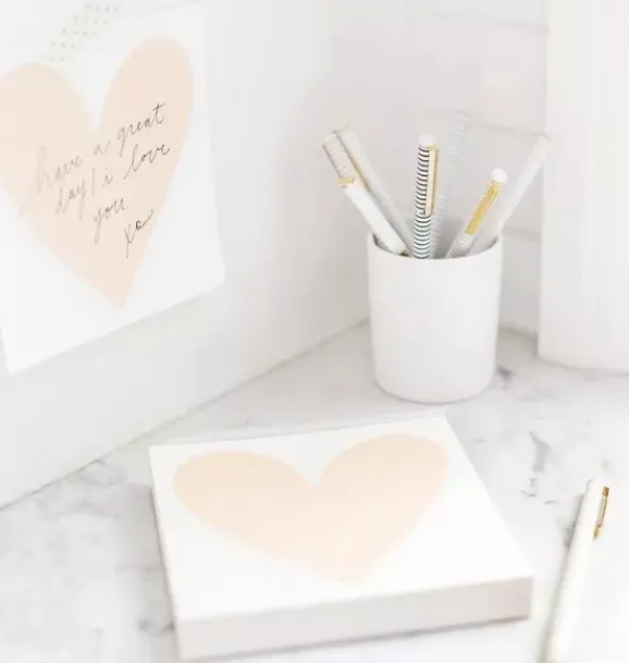 Janie and Jack Desk Accessories-Heart Desk Notepad multi
