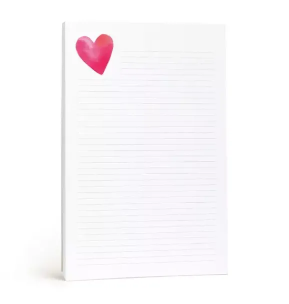 Janie and Jack Stationery-Heart Lined Notepad multi