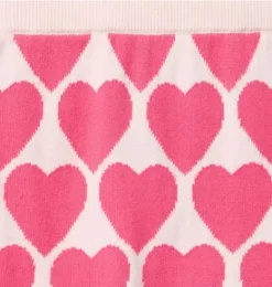 Janie and Jack Skirts & Shorts-Heart Ruffle Hem Sweater Skirt pink pearl heart