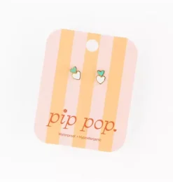 Janie and Jack Kids Accessories|Jewelry-Heart Stack Stud Earrings green