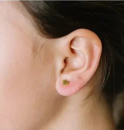 Janie and Jack Kids Accessories|Jewelry-Heart Stud Earrings gold
