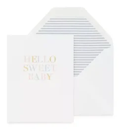 Janie and Jack Stationery-Hello Sweet Baby Greeting Card multi
