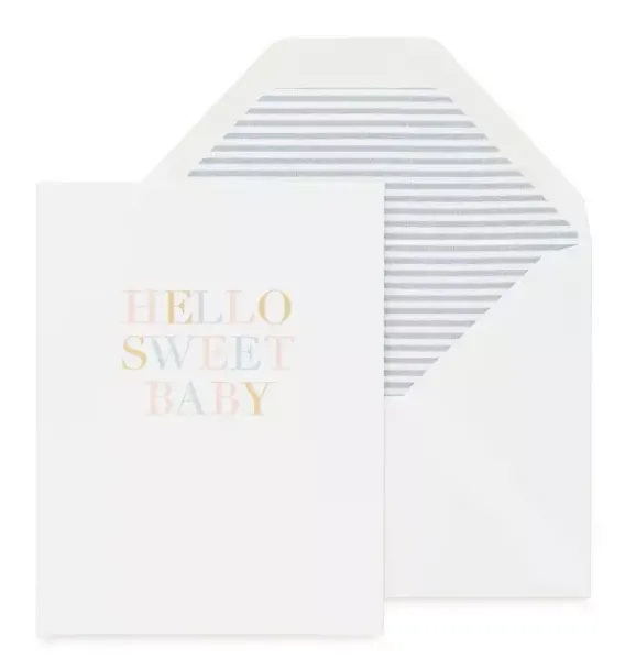 Janie and Jack Stationery-Hello Sweet Baby Greeting Card multi