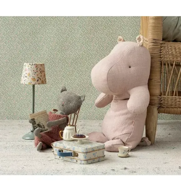 Janie and Jack Stuffed Animals-Hippo, Medium - light rose