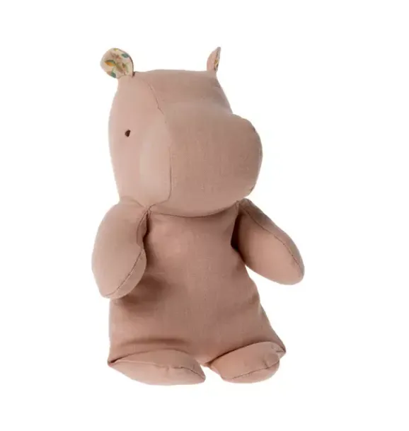 Janie and Jack Stuffed Animals-Hippo, Small - soft rose