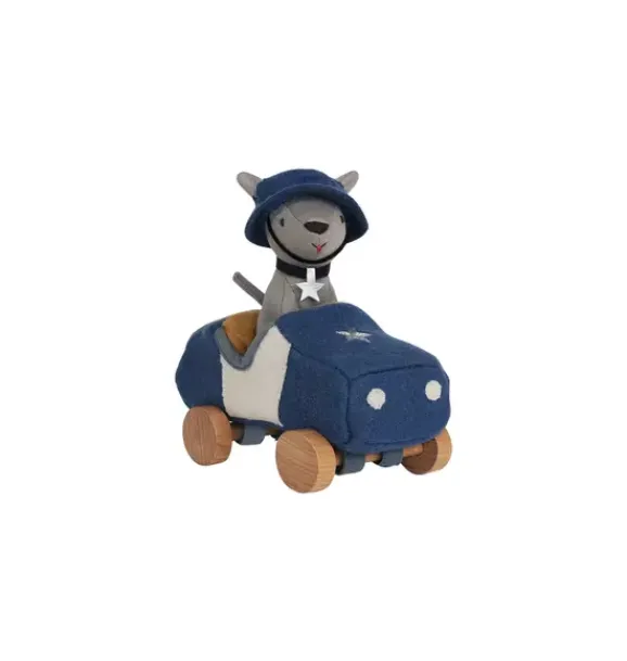 Janie and Jack Stuffed Animals-Holdie Dog-Go - Officer - blue