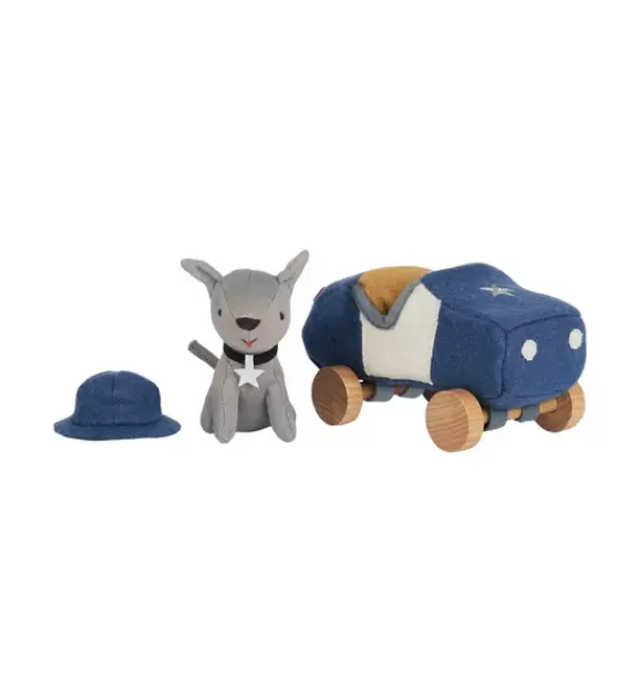 Janie and Jack Stuffed Animals-Holdie Dog-Go - Officer - blue