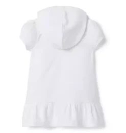 Janie and Jack Accessories|Girl-Hooded Terry Swim Cover-Up white