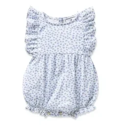 Janie and Jack Baby Pajamas|Petite Plume-Infants Ruffled Romper in bluehearts