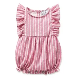 Janie and Jack Baby Pajamas|Petite Plume-Infants Ruffled Romper in love lines