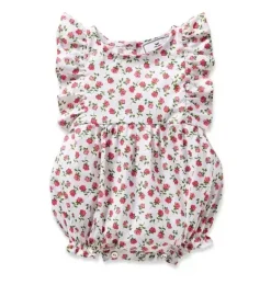Janie and Jack Baby Pajamas|Petite Plume-Infants Ruffled Romper in petite petals