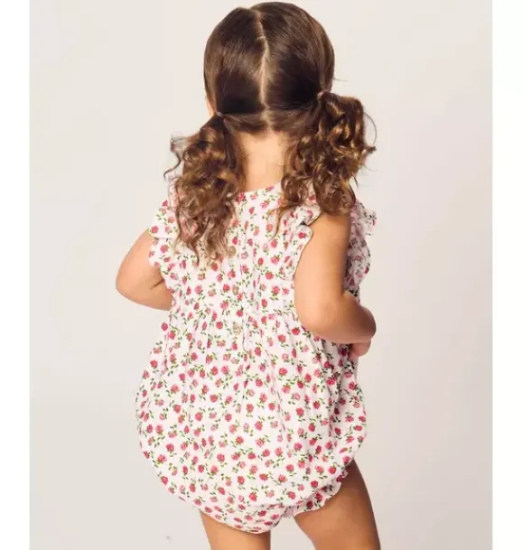 Janie and Jack Baby Pajamas|Petite Plume-Infants Ruffled Romper in petite petals