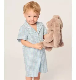 Janie and Jack Baby Pajamas|Petite Plume-Infants Twill Summer Romper in spring gingham