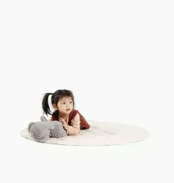 Janie and Jack Development Toys|Playroom-Circle Quilted Mat ivory