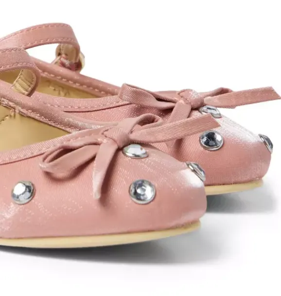 Janie and Jack Shoes-Jewel Ballet Flat peach candy