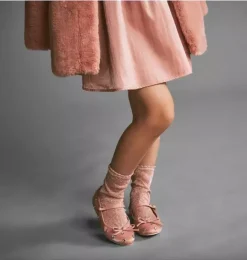 Janie and Jack Shoes-Jewel Ballet Flat peach candy