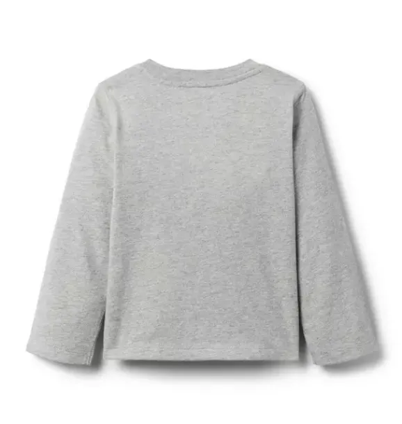 Janie and Jack Long Sleeve Tops-Joie De Vivre Tee classic grey heather