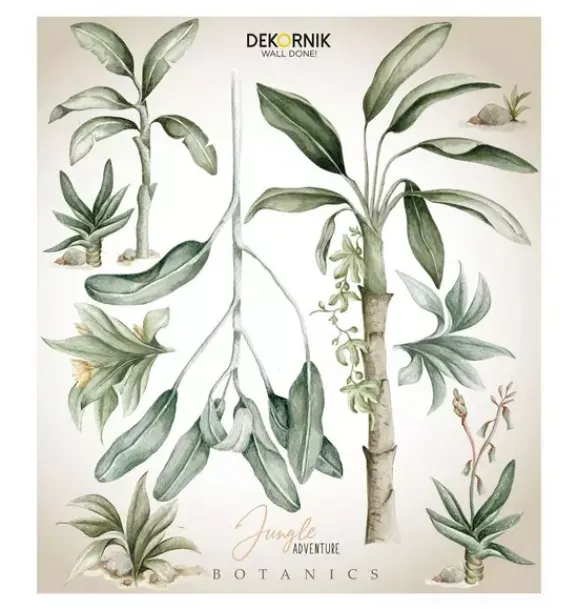 Janie and Jack Wallpaper-Jungle Plants Wall Decal Set multi