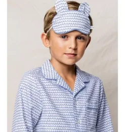 Janie and Jack Kids Accessories|Petite Plume-Kid's Bear-y Sleep Mask in la mer