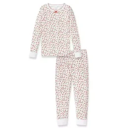 Janie and Jack Kids Pajamas|Petite Plume-Kids Pima Snug Fit Pajama in cherry orchard