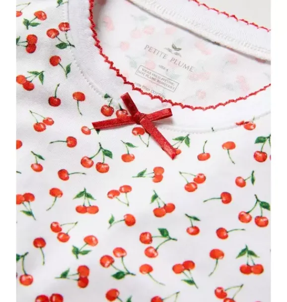 Janie and Jack Kids Pajamas|Petite Plume-Kids Pima Snug Fit Pajama in cherry orchard